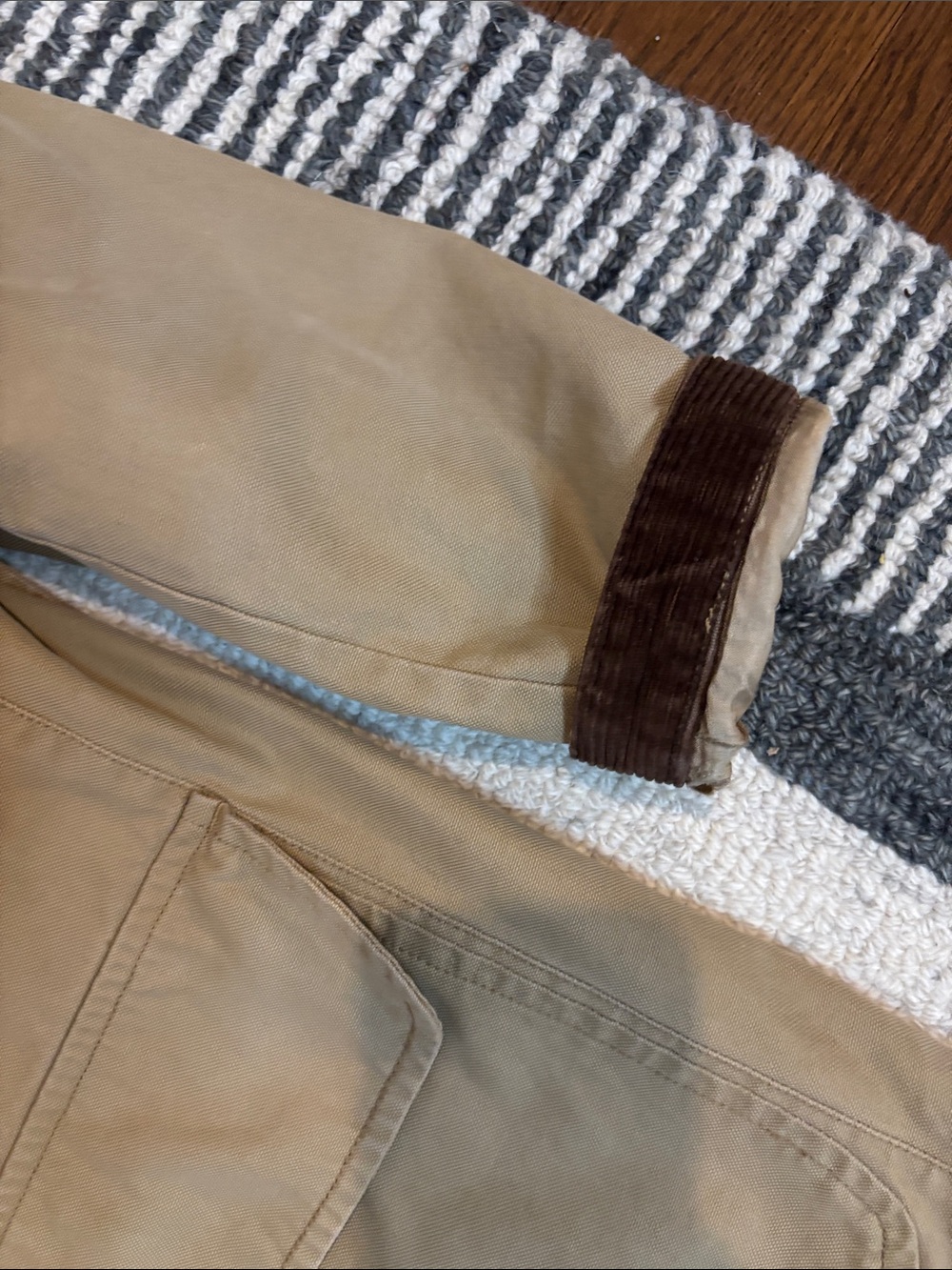 Polo Ralph Lauren Tan Corduroy Collar Coat - Picture 4 of 5
